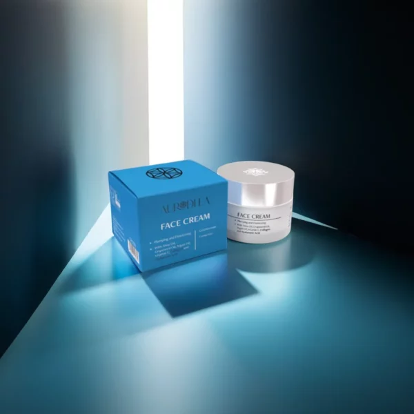 Crème visage avec huile de karité, huile de pépins de raisin, huile d’argan, vitamine E, collagène & acide hyaluronique | REPULPANTE & RAFFERMISSANTE CR05B 50ml