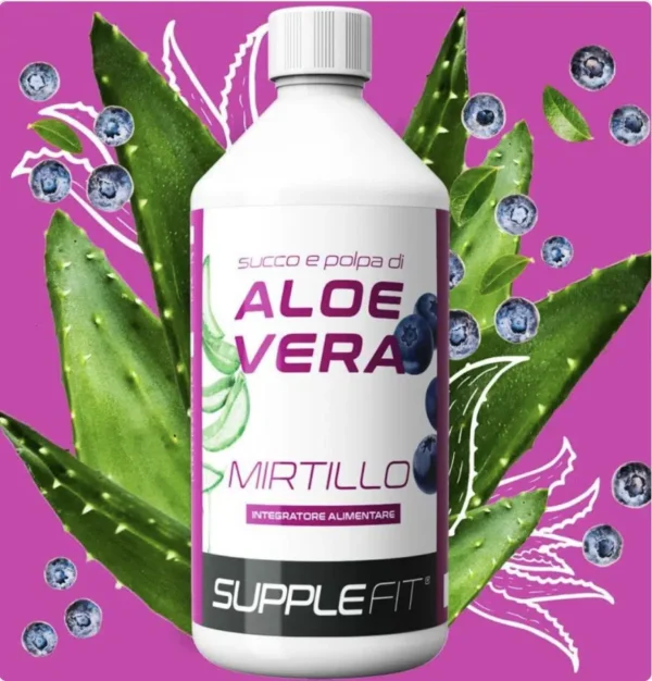 JUS ET PULPE D’ALOE VERA JUS DE MYRTILLE 1 LITRE  INTB010
