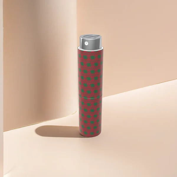 ÉTUI À PARFUM CHOGAN RECHARGEABLE ROUGE ET VERT TCOV004